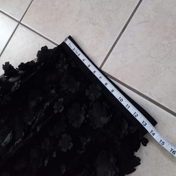 Anthropologie Black Floral Skirt - Picture 12 of 15